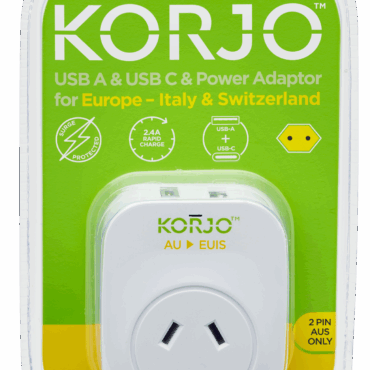 USB A+C & Power Adaptor for Italy & Switzerland (USB ACEUIS)